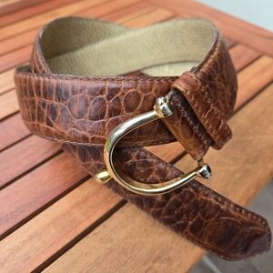 Caleche leather belt